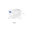 Box plastica cm.40x30x21 lt.16 con coperchio
