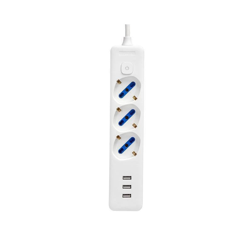 Aigostar presa multipla 3p 3 schuko + 3 usb 16a con interruttore
