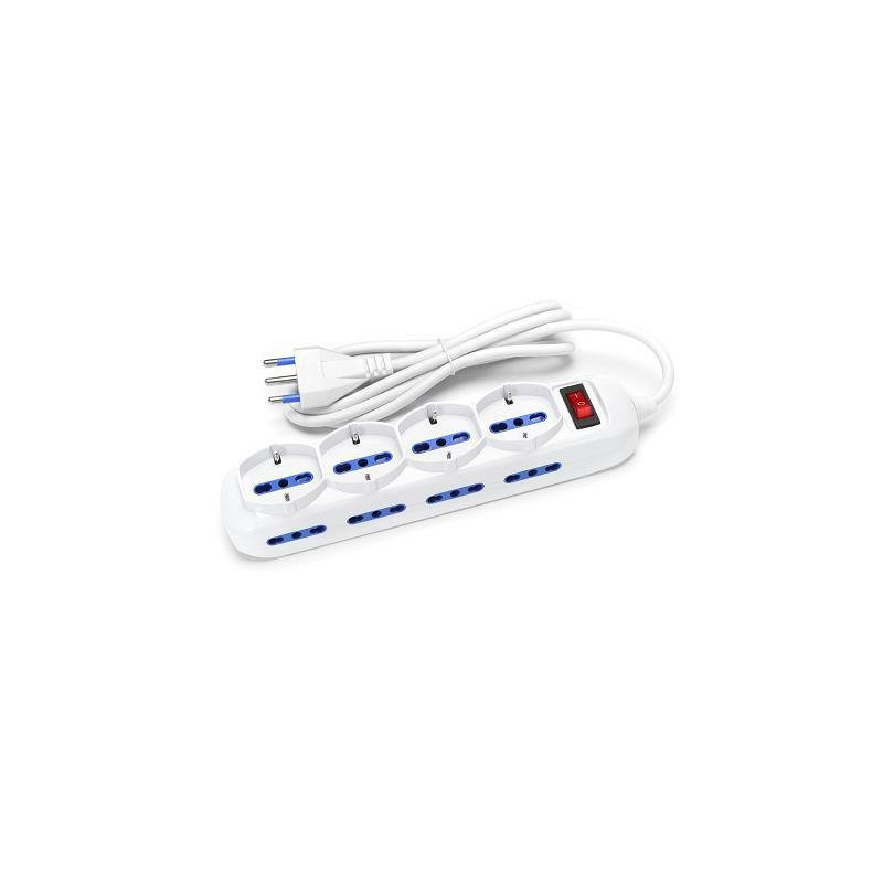 Aigostar presa multipla 12p 8+4 schuko 16a con interruttore