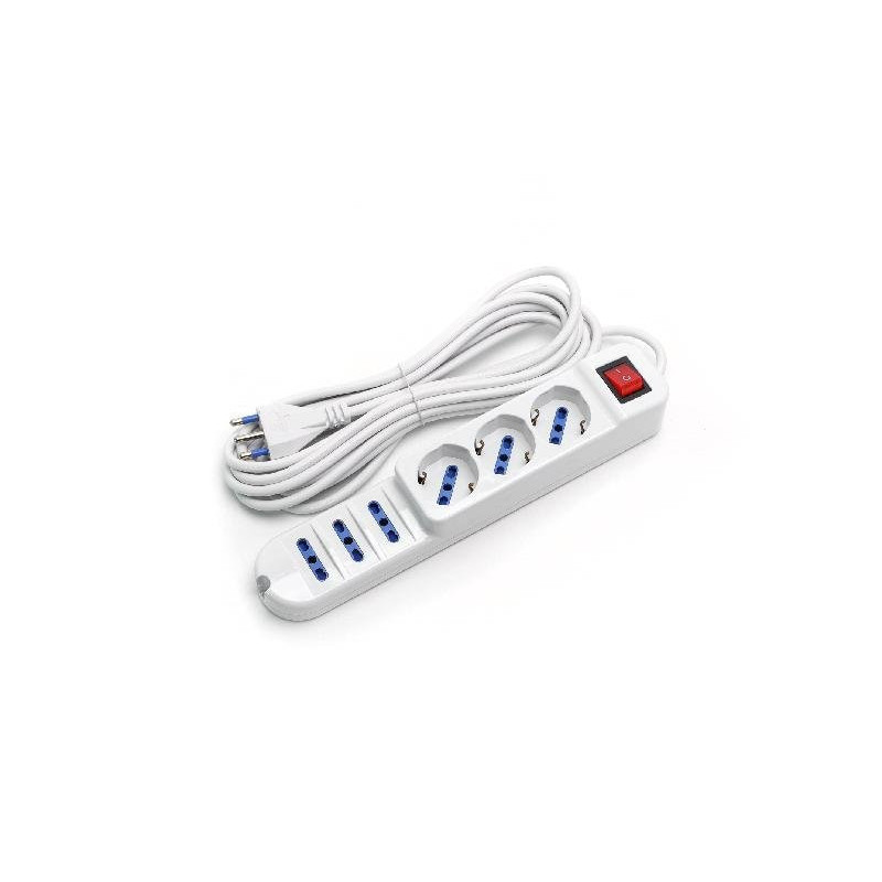 Aigostar presa multipla 6p 3+3 schuko 16a con interruttore