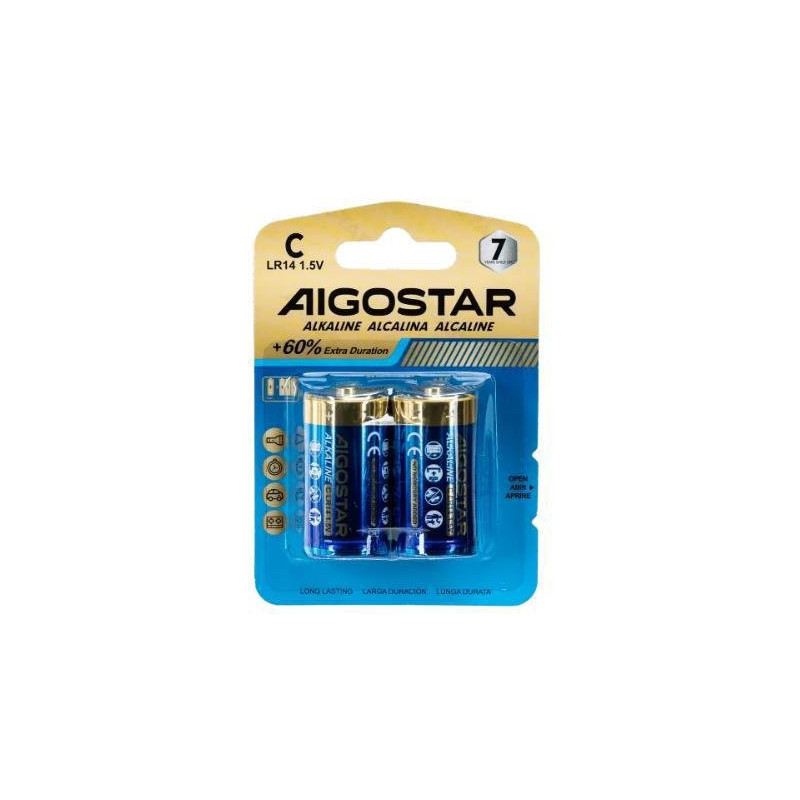 Aigostar pile lr14 mezzatorcia c 1,5v pz.2