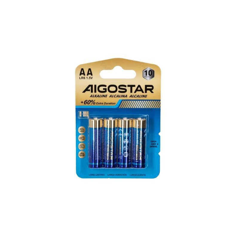 Aigostar pile lr6 stilo aa 1,5v pz.4