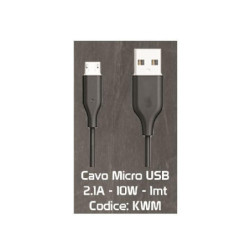 Smyline cavo pvc mt.1 microusb usb 2.1a-10w art.kwm