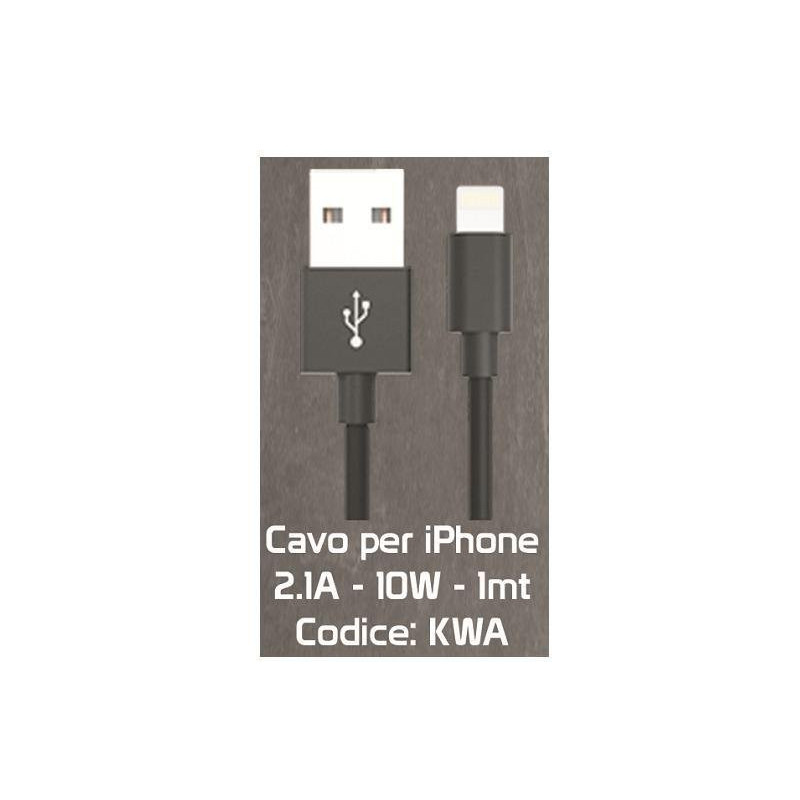 Smyline cavo pvc mt.1 lightning usb 2.1a-10w art.kwa