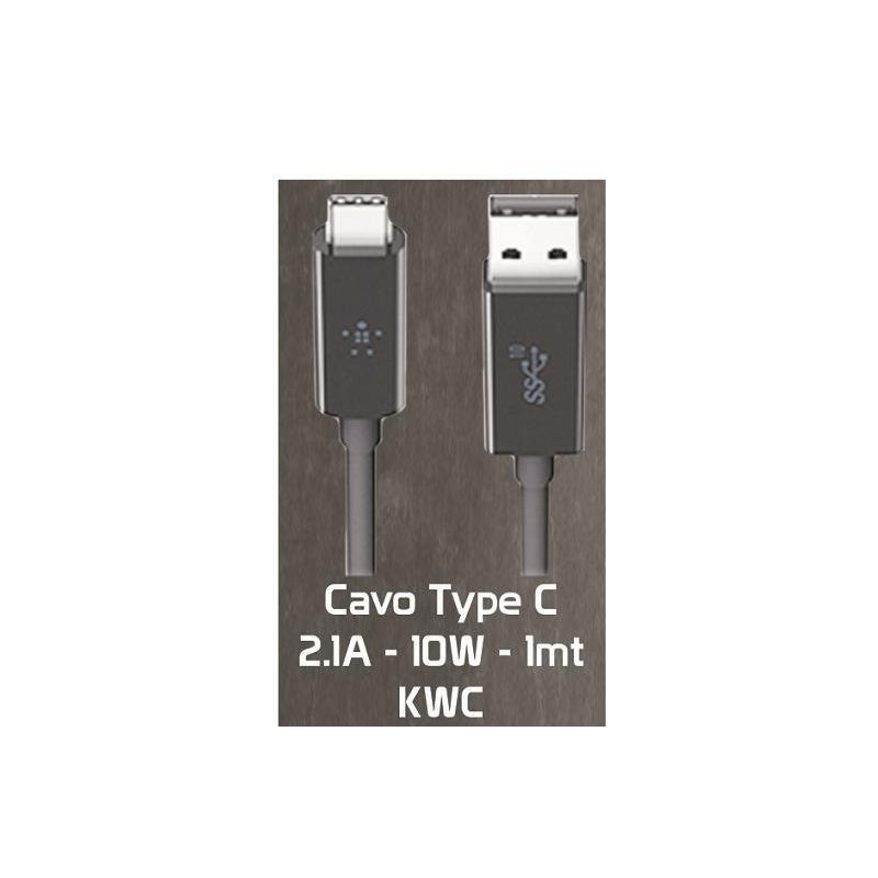 Smyline cavo pvc mt.1 type-c usb 2.1a-10w art.kwc