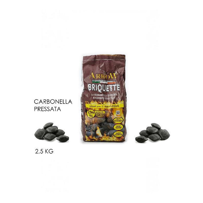 Carbone kg. 2,5 bricchetti pressati art.805500