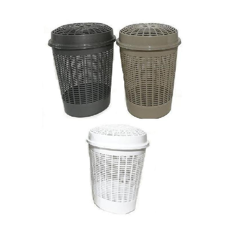 Cesta portabiancheria plastica d iam. cm.46 h.55 art.909812