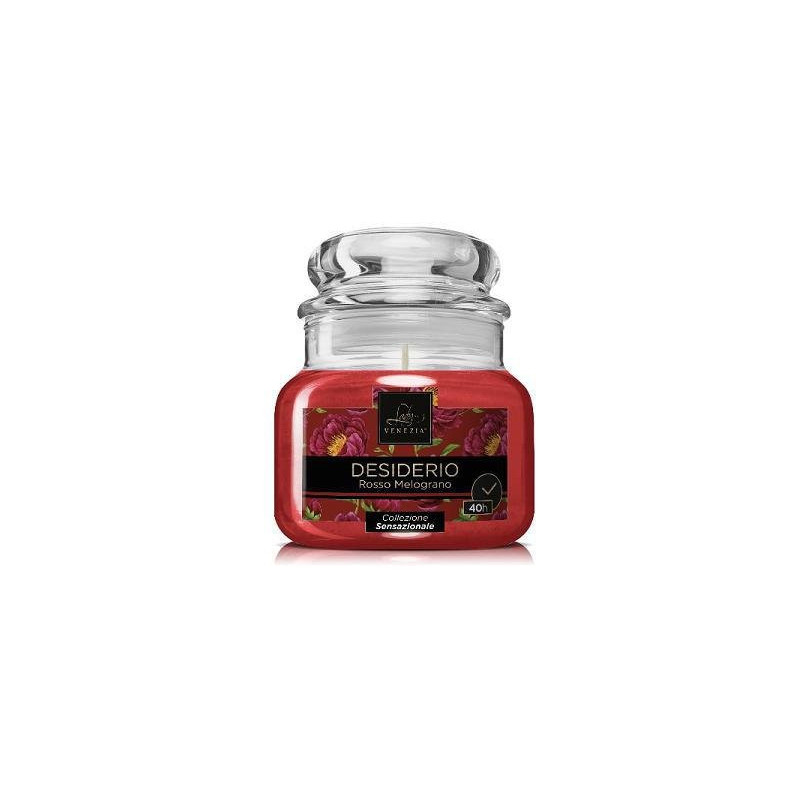 Lady venezia candela profumata giara 40h desiderio rosso melograno
