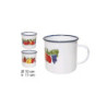 Tazza smalto decorata frutti cm.11 art.10789
