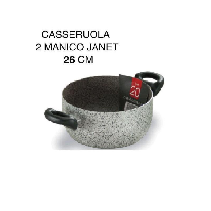 Casseruola janet 2.0 cm.26 2 manici art.01414