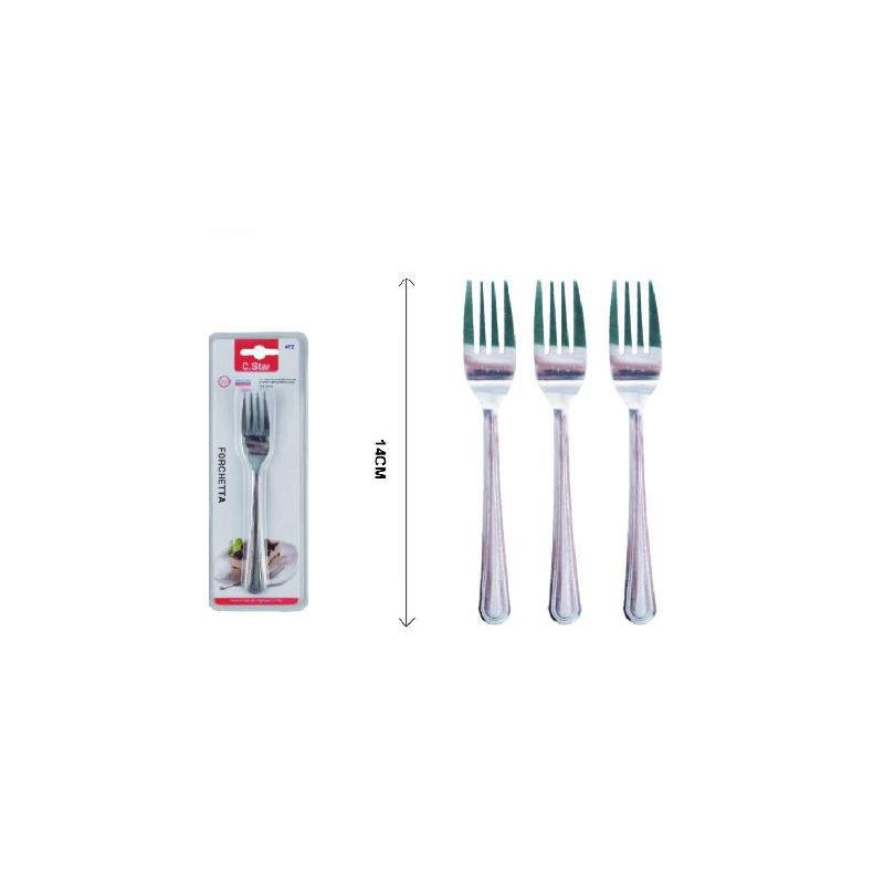 Forchette inox pz.4 cm.14 art.50225