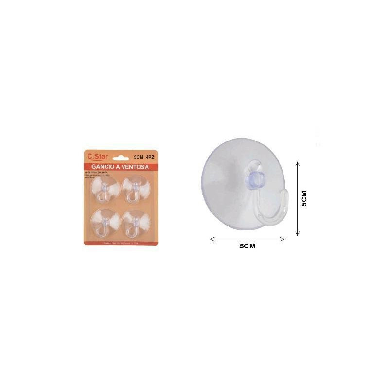 Ventosa plastica cm.5 pz.4 art.c s50924