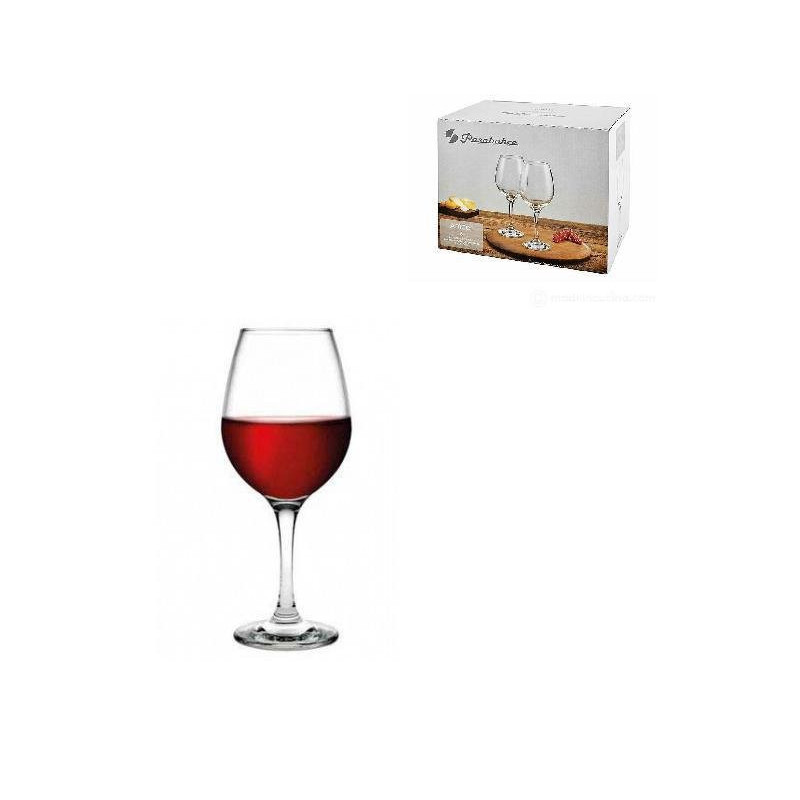 Bicchiere vetro calice amber vino rosso pz.6 art.131533