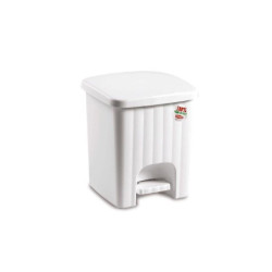 Pattumiera quadrata bianca...