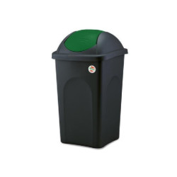 Pattumiera lt.60 con coperchio b asculante verde art.197473