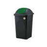 Pattumiera lt.60 con coperchio b asculante verde art.197473