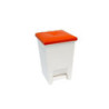 Giostyle pattumiera con pedale l t. 6 h.18 con coperchio arancio