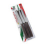 Coltello marietti bistecca manico marrone/nero pz.6 art.113045/113046