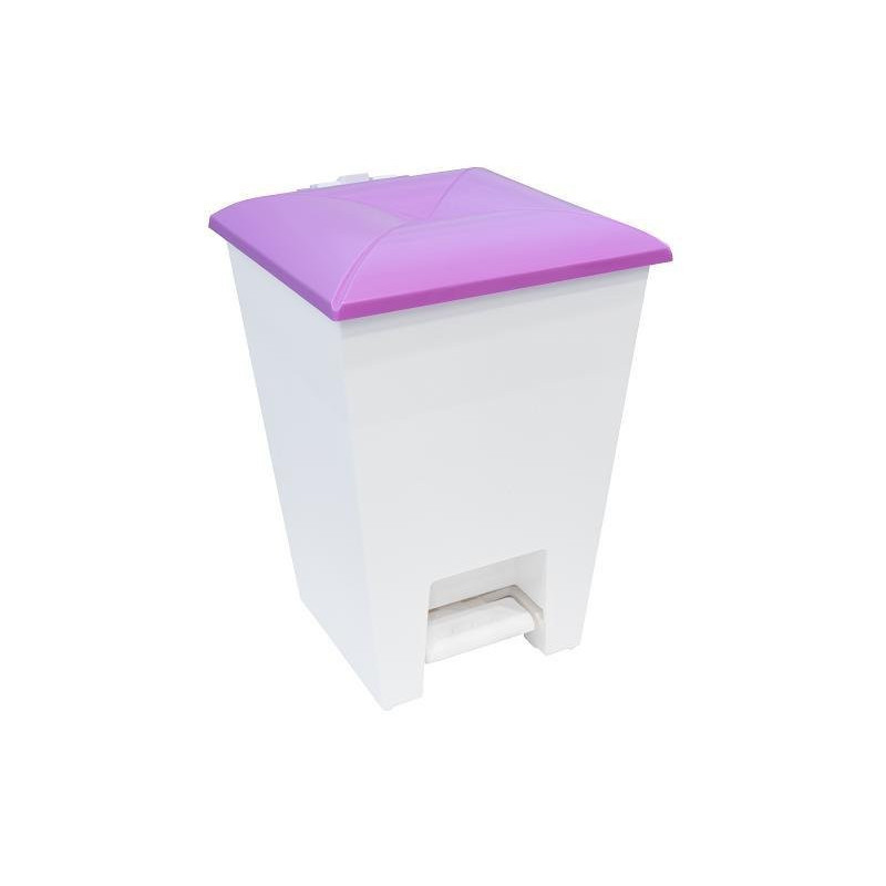 Giostyle pattumiera con pedale lt.16 h.41 con coperchio viola