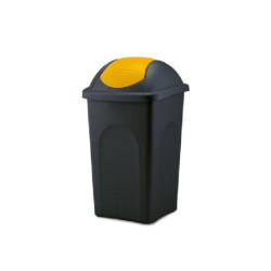Pattumiera lt.60 con coperchio b asculante giallo art.197470