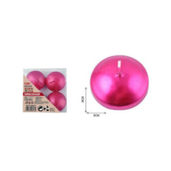 Candela natale cm.9x9 rosso...