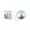 Candela natale cm.9x9 argento pz .4 art.48277
