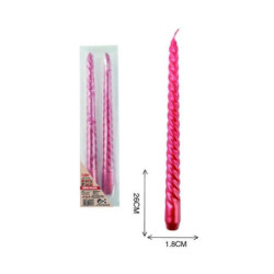Candele tortiglione cm.26 pz.2 r osso art.48263