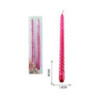 Candele tortiglione cm.26 pz.2 r osso art.48263