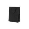 Borsa carta lusso verticale 16+8 x20 nero shb364n