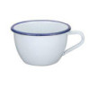 Tazza acciaio smalto bianco filo blu cl.30 art.124277