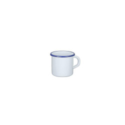 Tazza smalto mug acciaio bianco filo blu cl.40 art.124276