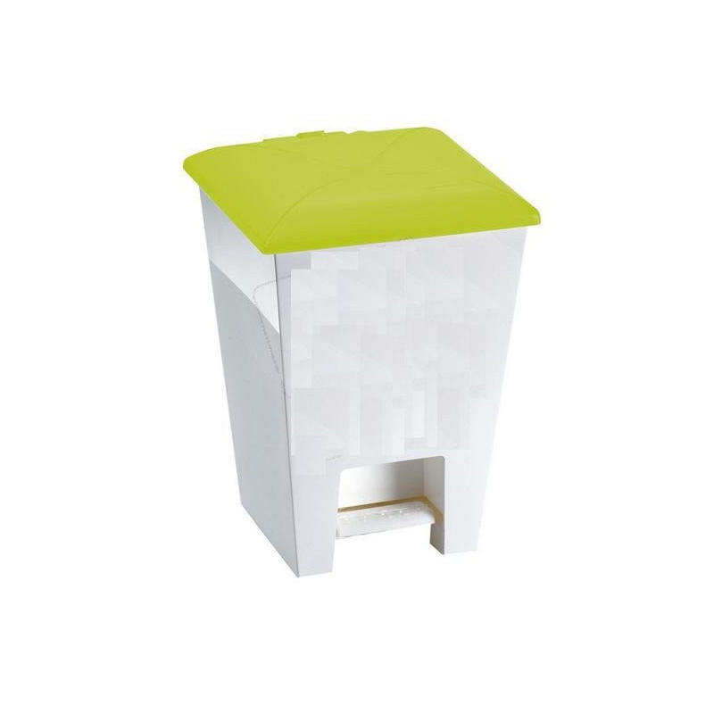 Giostyle pattumiera con pedale l t.16 h.41 con coperchio verde lime