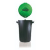 Giostyle pattumiera tonda eco lt .35 h.54 con coperchio verde