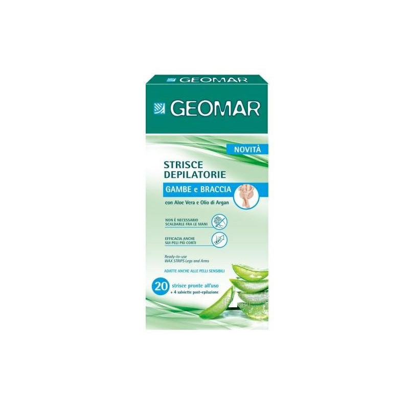 Geomar strisce depilatorie gambe e braccia pz.20