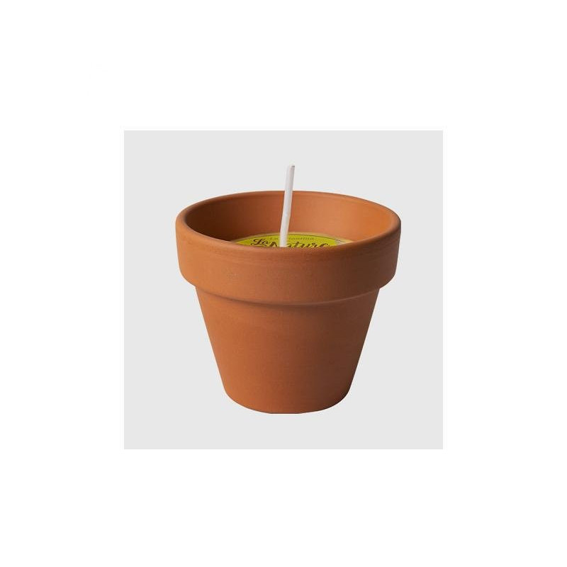 La nature citronella in terracotta mini cm.6x7 vas03611a durata 4 ore