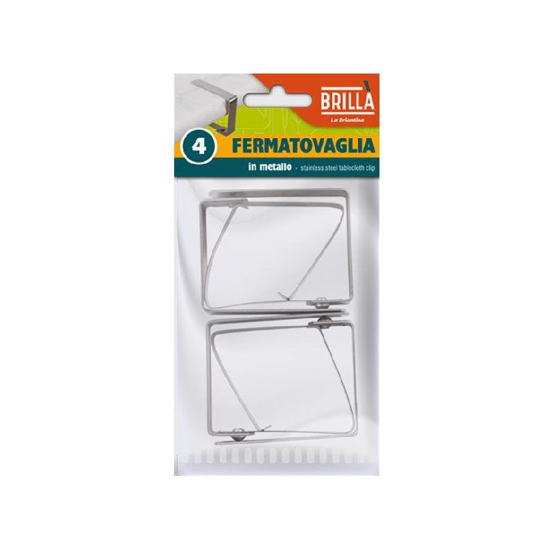 Brilla fermatovaglia metallo pz .4 art.fer06530a