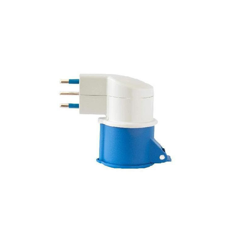 Adattatore spina industriale 2p+ t+16a 1 presa cee 2p+t-16a art.7780