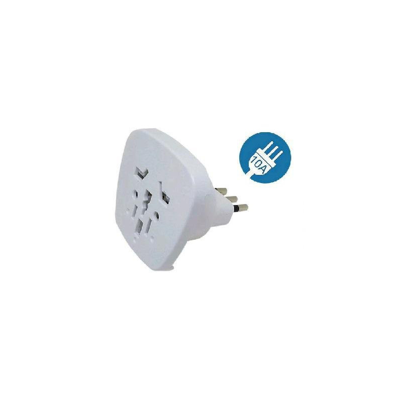 Aigostar adattatore da viaggio universale 10a 2p+t