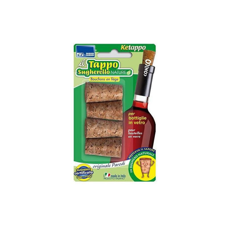 Parodi&parodi tappo sugherello nature conico pz.4