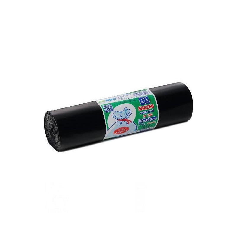 Sacchi immondizia cm.90x120 lt.150 pz. 7 kg.1 rotolo extraforti 127n2