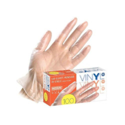 Guanti ico vinyl pf senza polver e pz.100 tg.6/6,5 s 1919