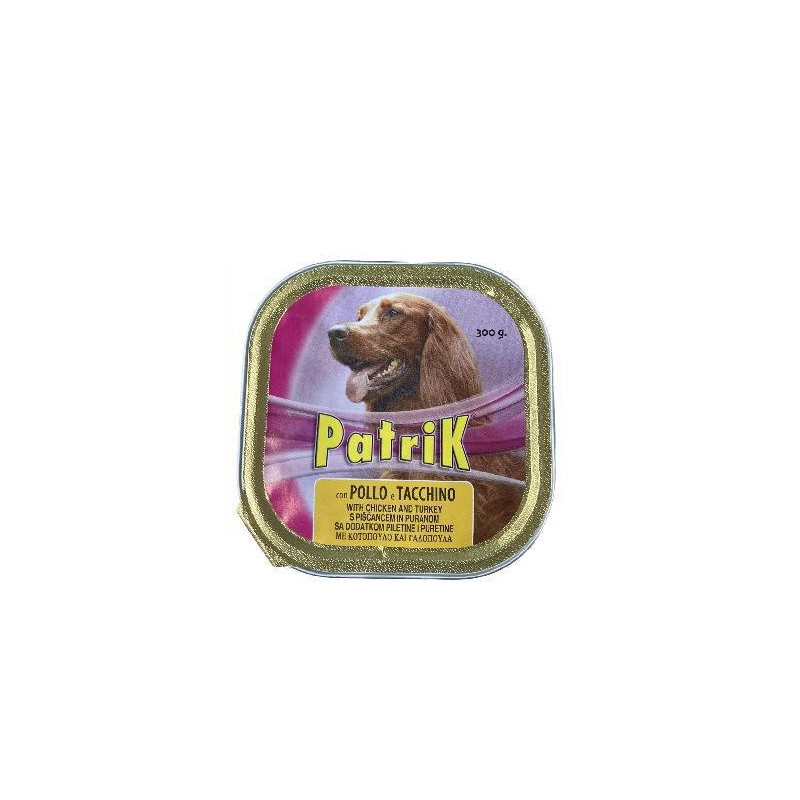 Patrik pate vaschetta cane gr.150 carni bianche e carote