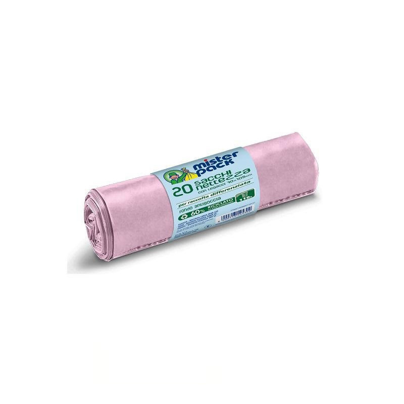 Misterpack sacchi immondizia cm.70x105 lt.110 pz.20 viola