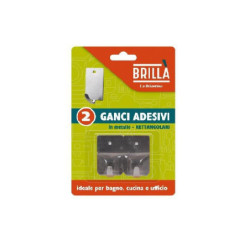 Brilla  gancio adesivo pz.2 inox art.gan04445a