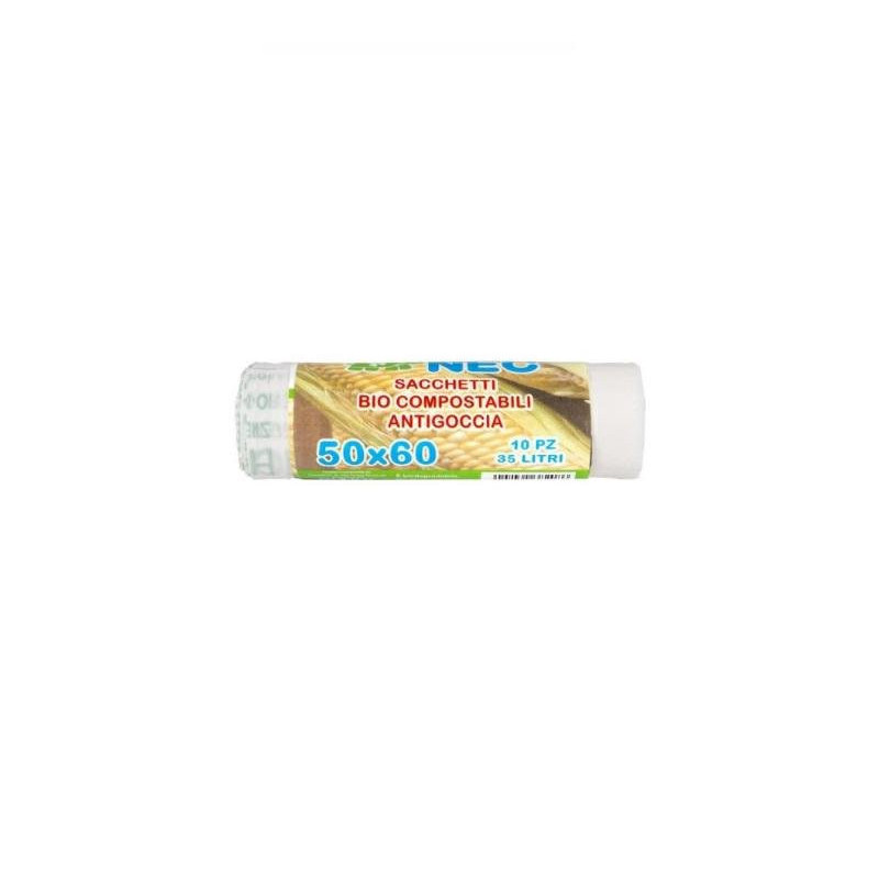 Sacchi immondizia mater-bi eco compost cm.50x60 lt.35 pz.10 art.897