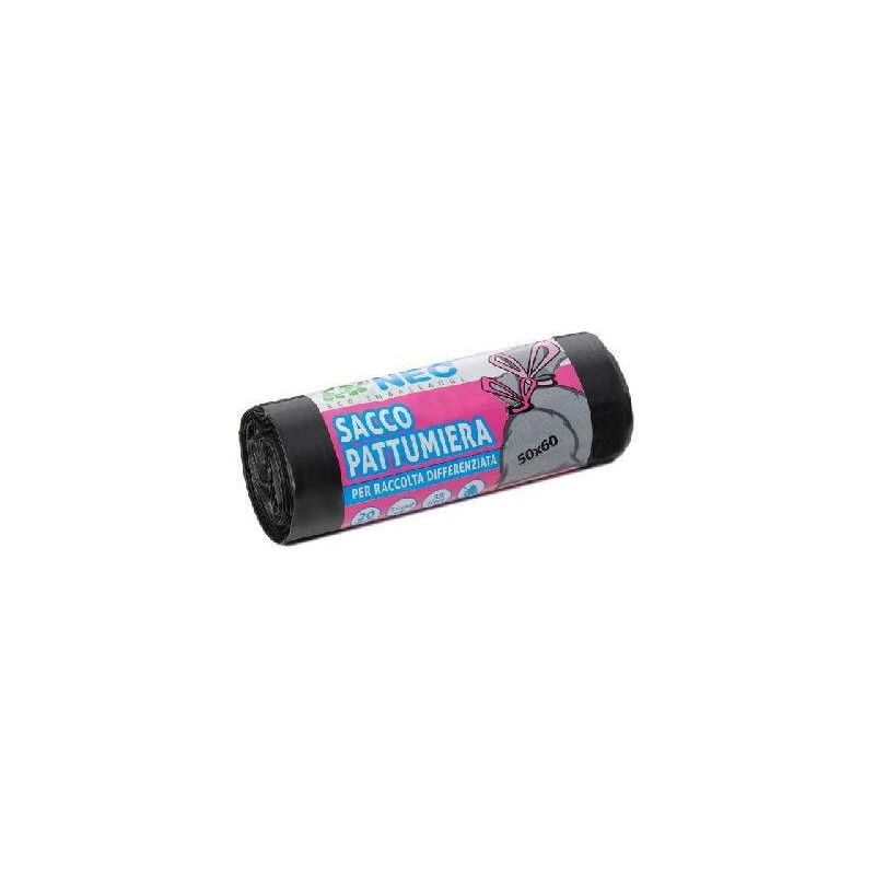 Sacchi immondizia cm.50x60 lt.35 pz.20 antigoccia neri art.123