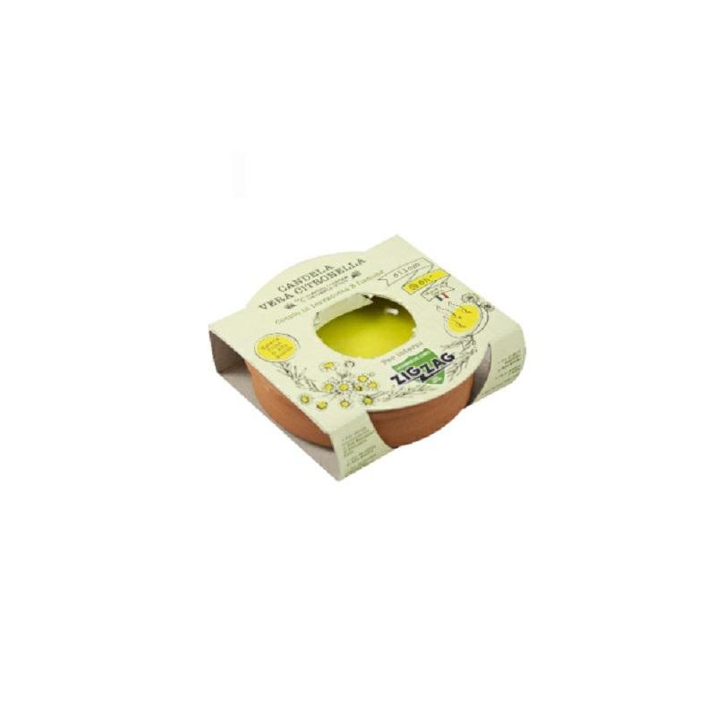 Zig zag citronella in terracotta d.11 3 fiamme durata 6 ore art.797