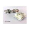 Candele c/piattino ceram. pz.2 a ss. 556480