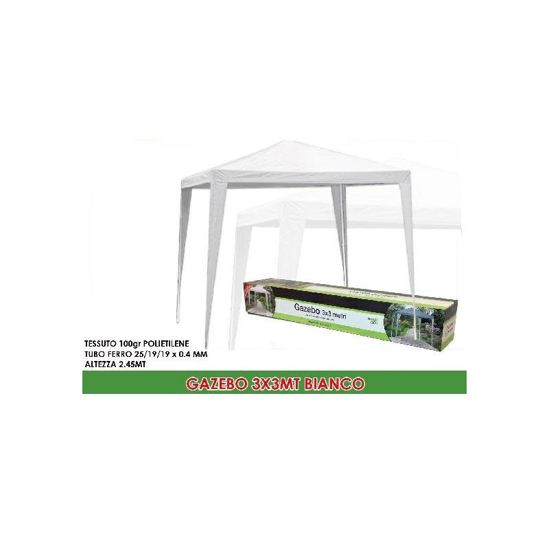 Gazebo polietilene bianco mt.3x3 art.883502