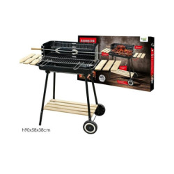 Barbecue rettangolare con ruote cm.58x38x90 art.804718
